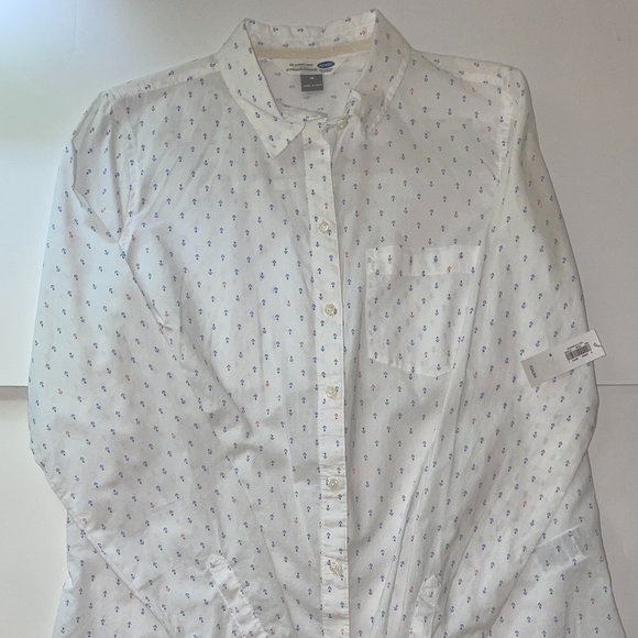 NWT Old Navy Button Down Anchor Print - Picture 1 of 4
